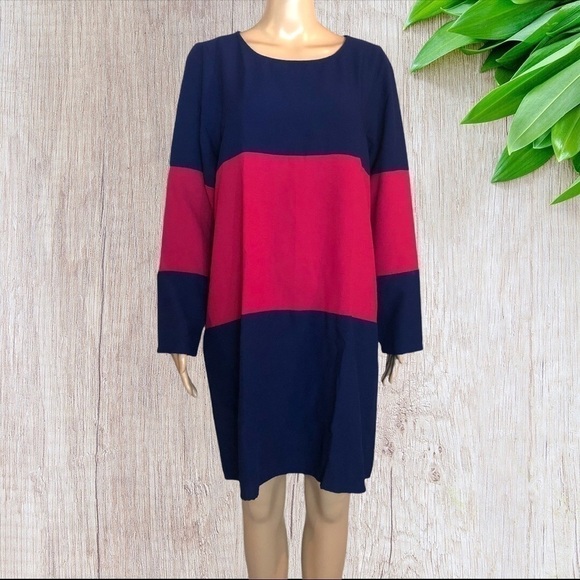NWOT BB Dakota Colorblock Shift Dress 1X - Picture 1 of 2
